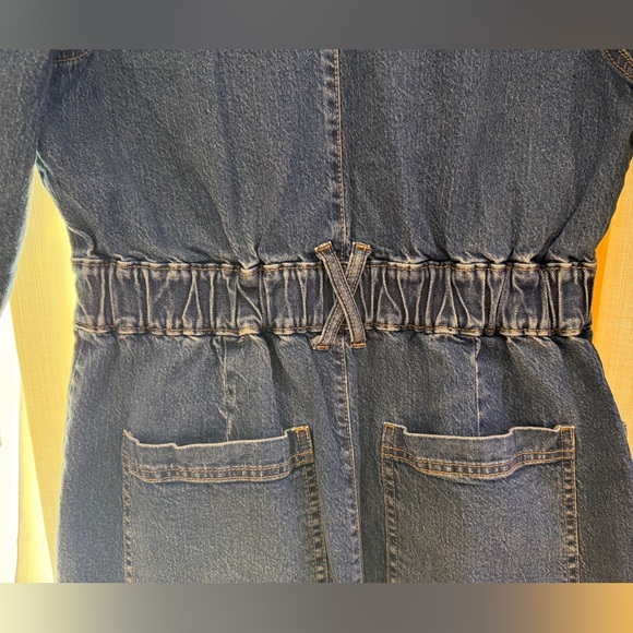 Universal Thread Women's Classic Blue Denim Overalls - Picture 6 of 8